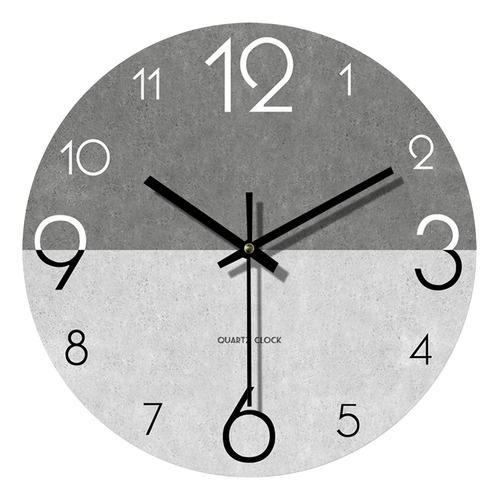 Reloj De Pared Artístico De 12.0 In, Gris Oscuro Claro