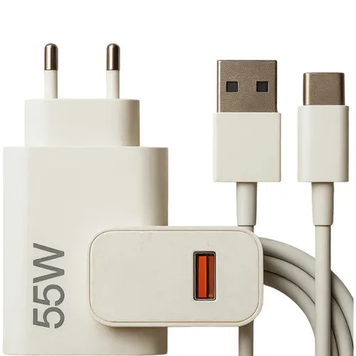 Wcarregador Turbo 55w Usb-c Com Cabo Tipo C 1 Metro. Fonte B