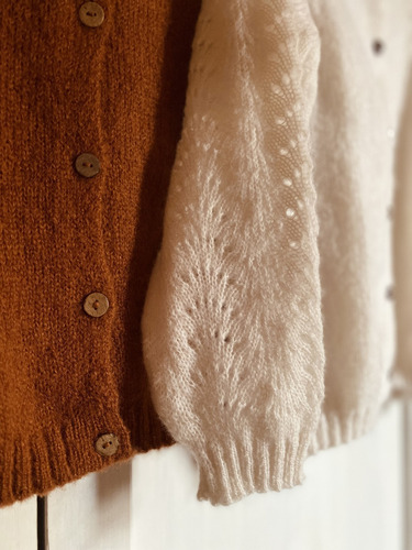 Saco Tejido Con Manga Calada De Invierno