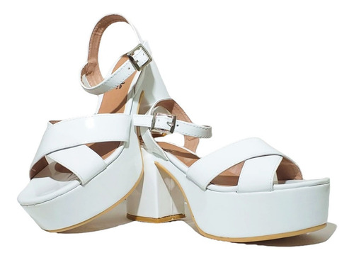 Imagen 4 de 5 de Sandalias Roma Charol White
