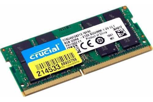 Memória RAM  8GB 1 DDR4 2133Mhz Crucial CT8G4SFD8213
