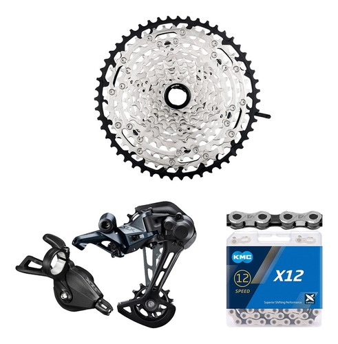 Kit Shimano Slx M7100 12v Câmbio Trocador K7 10-51t Corrente