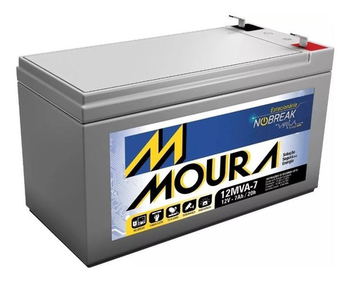 Bateria Moura Nobreak Apc Be600 Br1200 Br1500 Rc1200 12v 7ah