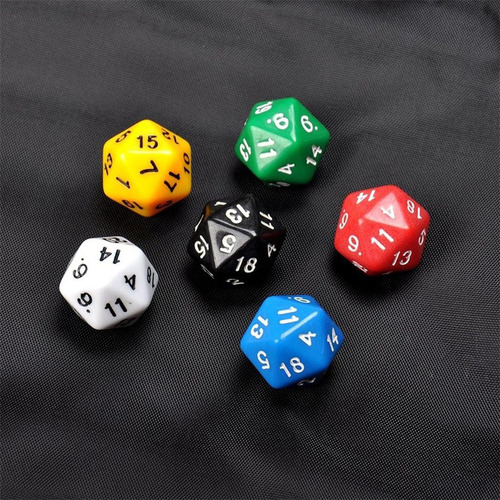 6 X Dados Multicolores De 2 Cm Y 20 Para Juegos De Cartas De