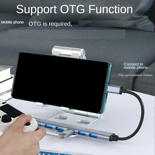 Extensor 7 En 1 De Aluminio Entrada Tipo C Salida Usb 3.0