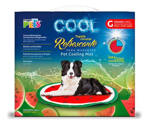 Tapete Refrescante Circular Gde Sandia Cool Perro Mascotas