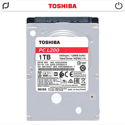 Disco Duro Interno 1tb Toshiba Portatil 2,5 Nuevo Sata @pd