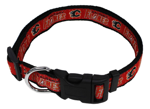 Pets First Nhl Calgary Flames Collar Para Perros Y Gatos, Me