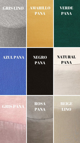 Puff Redondo Pana Boucle Lino Moderno Banqueta Premium Beige Lino