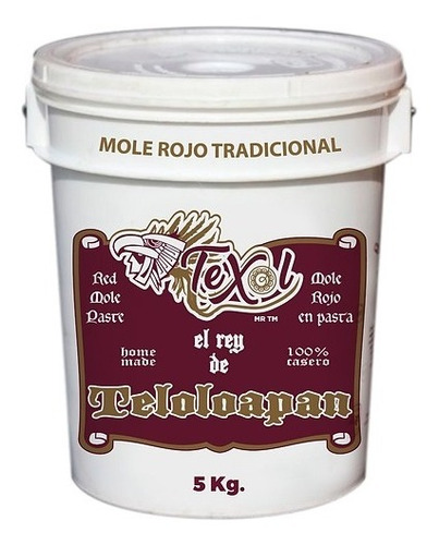 Mole Rojo Mexicano Tradicional Cubeta De 5 Kg Texol