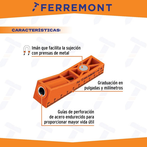 Juego Plantilla P/uniones Ocultas C/tornillo Truper 102595
