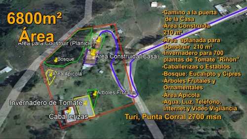 Venta De Terreno, Casa De Campo, Granja, Lote En Hermoso Sector De Cuenca, Punta Corral, Turi