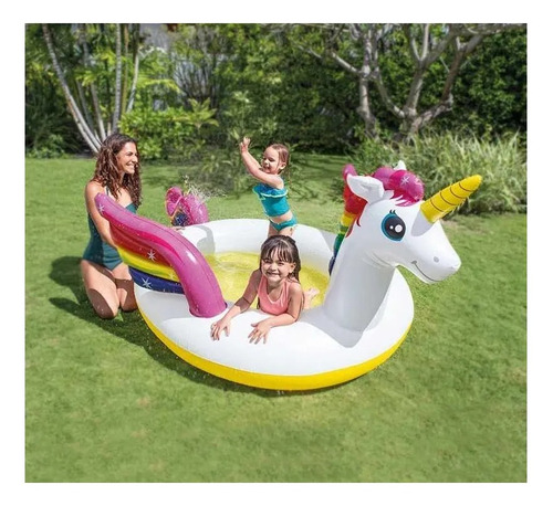 Imagen 3 de 4 de Pileta inflable ovalada Intex 57441 151L multicolor