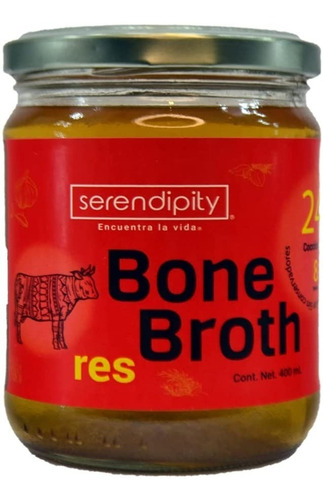 Caldo De Huesos Res 400ml Bone Broth Serendipity Orgánico 