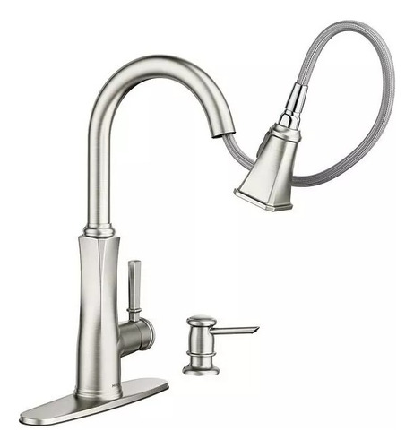 Llave Monomando Mezcladora Cocina Moen Lizzy Acero Inox