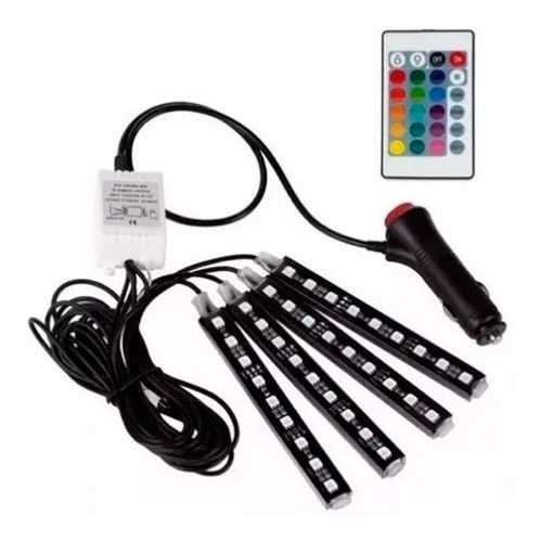 Tira Luces Led Rgb Multicolor Interior Auto 12v Audioritmica