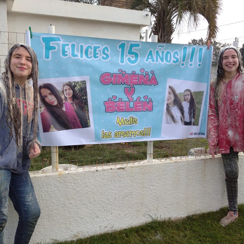 Imagen 3 de 10 de Carteles Pasacalle Egresados 15 Años Pasacalles En El Día!!