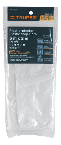 Plastiprotector 5 X 2 M, Uso Rudo, Truper 