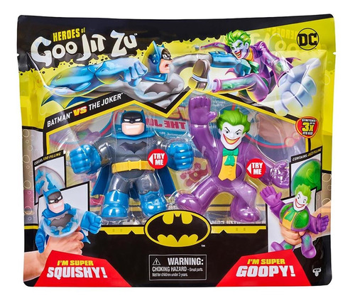 Imagen 3 de 5 de Heroes Goo Jit Zu Dc Comics Batman Vs Joker Pack Bandai