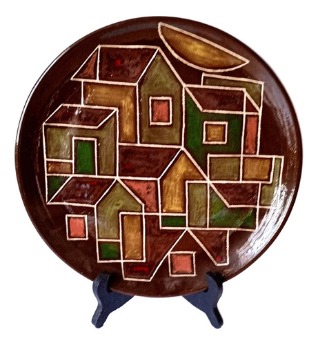 Plato De Pared Grande Cerámica Artística L. Mastromattro (Usado)