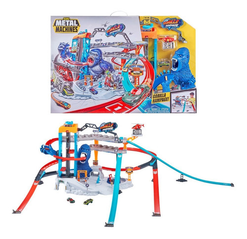 Pista Zuru Metal Machines Gorilla Rampague Color Azul