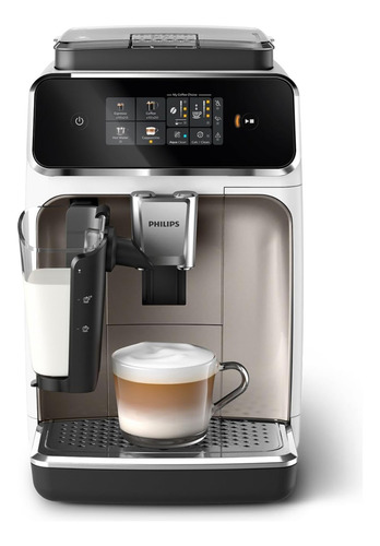 Philips Serie 2300 Cafetera Lattego Cromo Blanco Ep2333/40 Blanco