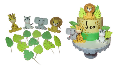 Safari Animales Selva Cake Topper Baby Shower Fiesta Recuerd