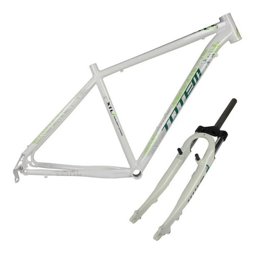 Quadro De Alumínio Mtb Totem Xtl 29 X 18 Branco + Garfo