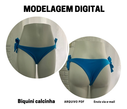 Imagem 2 de 4 de Molde Digital Biquini Calcinha Com Amarração Lateral