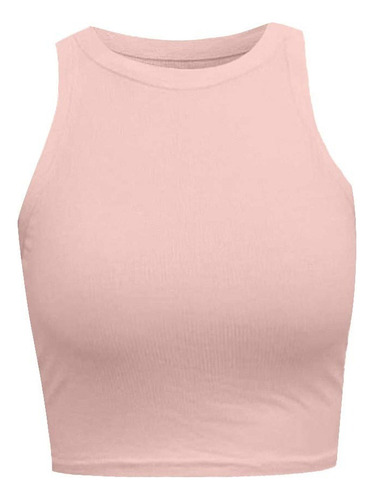 / Blusa Feminina Com Decote Ombre E Blusa Sem Mangas