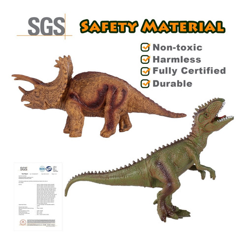 Imagen 3 de 7 de Juguete Dinosaurio Para Niños Con Mapa Y Árbol 9 Pzas