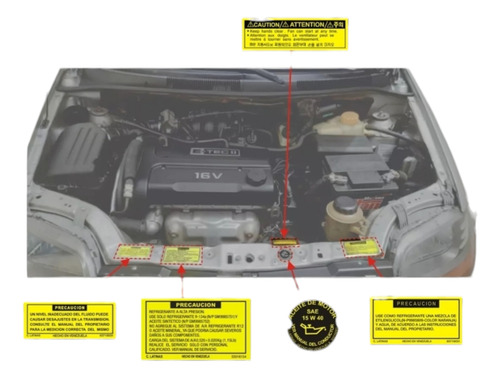 Kit De Calcomanias Chevrolet Aveo Y Optra