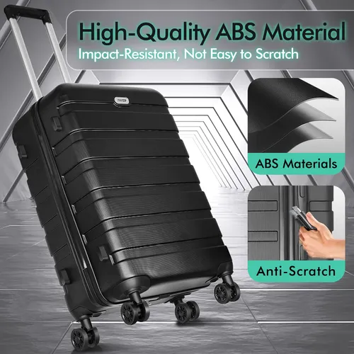 Anyzip Equipaje Pc Abs Hardside Maleta Ligera Con 4 Ruedas U