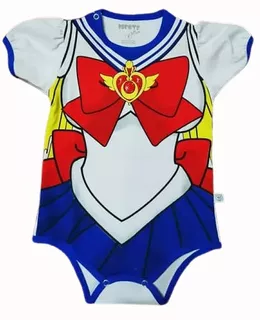 Body Bebe Disfraz Niña Sailor Moon Algodón Pima