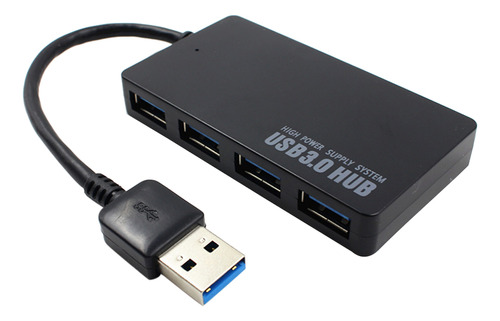 Hub Portátil Usb 3.0 De 4 Puertos, 5 Gbps, Para Pc, Portátil