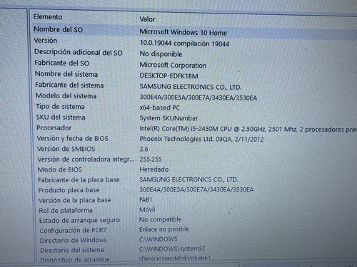 Notebook Samsung Np300e4a I5 4gb Ssd 500gb (venta Urgente) Negro
