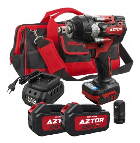 aaa 千秋　20個 Chave De Impacto 2 Bat 20v 3ah Azc780 1/2 3/4 Aztor C/ Bolsa