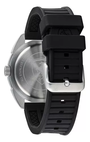 Correa Reloj Diloy Silicona Negro / Negro SBR22