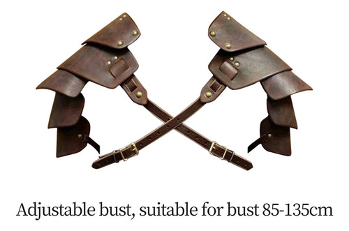 Couro Pu Medieval Shoulder Pauldron Cover Shoulder Café