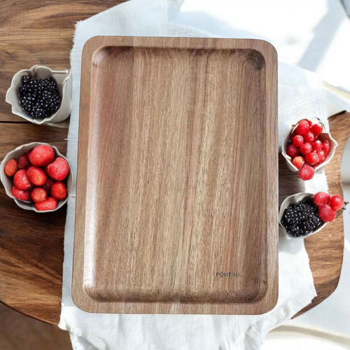 Bandeja De Madera Acacia 25x18cm Fontina® Color Marrón