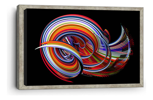 Cuadro Canvas Marco Inglés Render 3d Fondo Negro 80x120cm