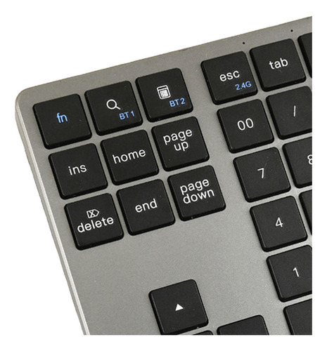 Li Teclado Numérico Inalámbrico, Teclado Plata Y Gris