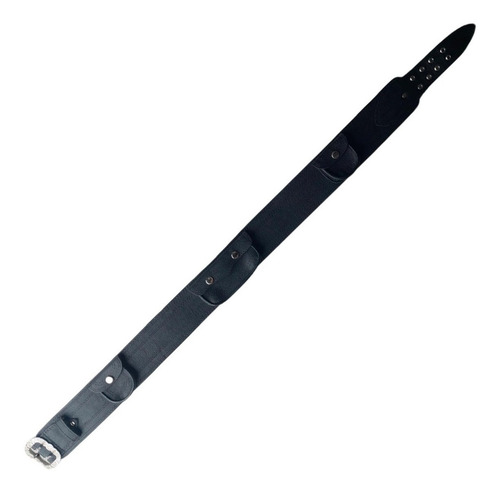 Guaiaca Gaucha Em Couro 1 Fivela Inox Preto Cinto Baile Tamanho 125