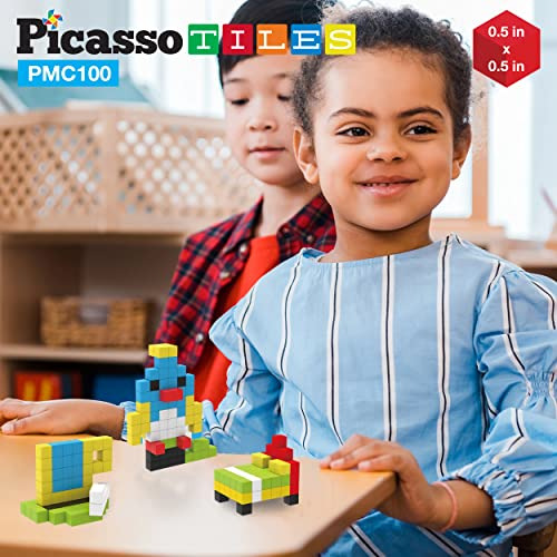 Picassotiles Cubo De Píxeles Magnéticos De 0.5 Pulgadas, Rom