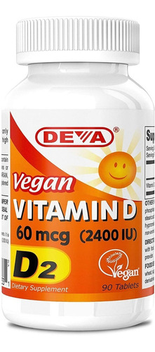 Vitamina D Vegana Premium 2,400iu 90 Capsulas Eg D102 Sabor Nd
