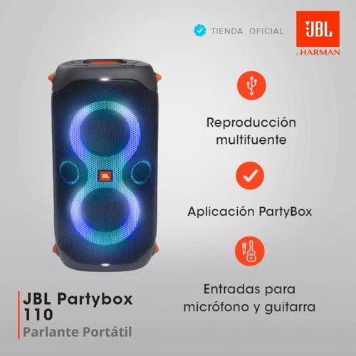 JBL PartyBox 110 – Altavoz portátil para fiesta con luces