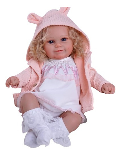 Reborn Muñeca Bebe Real Silicona Vinilo Cuerpo Tela 