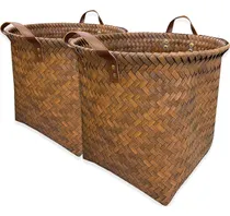 Comprar Canastos De Ratán Pack De 2 Cestos De Mimbre Grandes