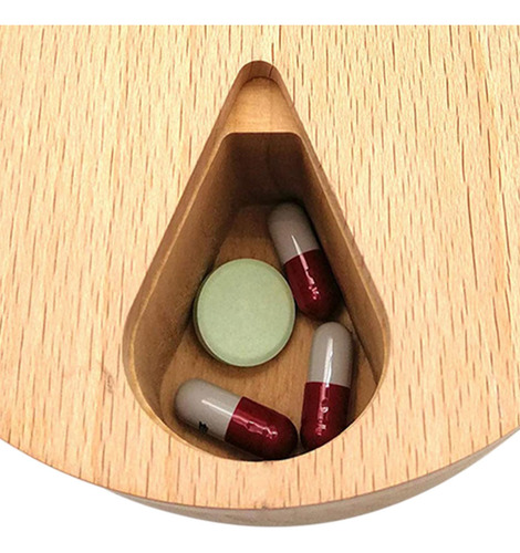7 Day Weekly Pill Organizer Solid Wood Organizer For