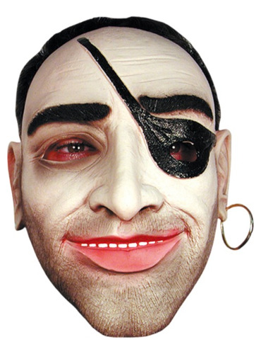 Mascara De Pirata De Latex Con Parche Y Aro Halloween
